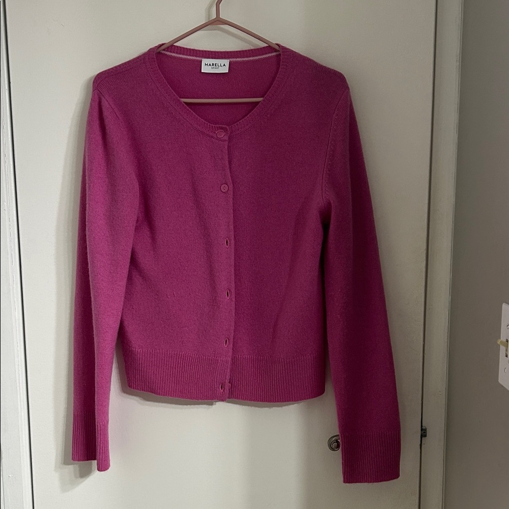 MARELLA pink Button-Front Women's Cardigan